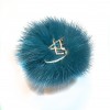 MINK FUR RING IN TURQUOISE