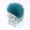 MINK FUR RING IN TURQUOISE