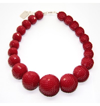 PAILLETTES NECKLACE IN RED