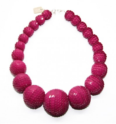 PAILLETTES NECKLACE IN FUXIA
