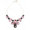 CROWN- CRYSTAL STONES NECKLACE IN PINK