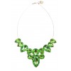 CROWN- CRYSTAL STONES NECKLACE IN GREEN