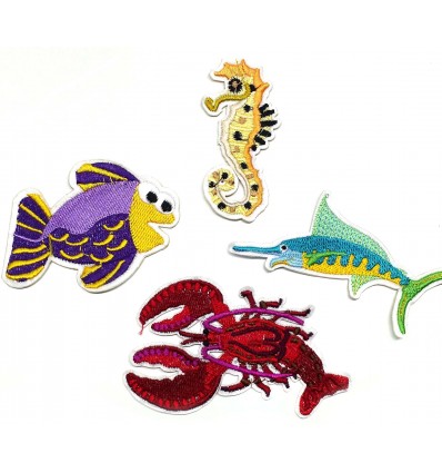 KIT 4 PIECES - SEA ANIMALS PATCHES