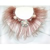 FEATHERS AND PASTEL STONES NECKLACE IN PINK