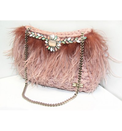 FEATHERS BAG IN PINK