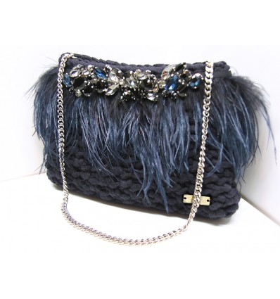 FEATHERS BAG IN BLUE