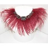 FEATHERS AND STONES NECKLACE IN RED