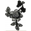 RAMAGE SILVER BLACK  FLOWERS PATCH