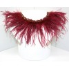 FEATHERS AND LIL RED STONES NECKLACE IN RED