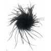 BROOCH WITH FEATHERS BLACK